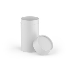 Opened Tube White Blank Kraft Paper 80x160