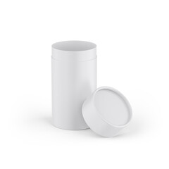 Opened Tube White Blank Matte Paper 80x160