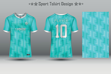 Football jersey mockup and sport jersey mockup with abstract geometric pattern