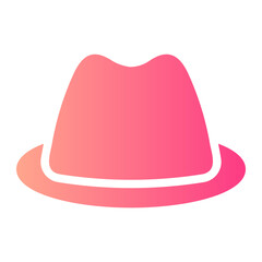 fedora hat gradient icon
