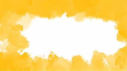 Yellow watercolor background for your design, watercolor background concept, vector.