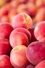 Close-up of fresh white peaches