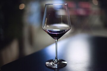 a glass of red wine