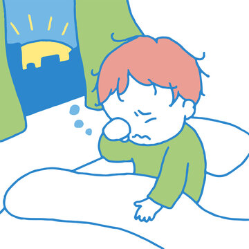 recommend clip art: 起床する男の子のイラスト