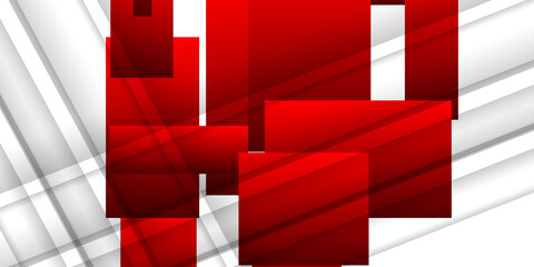 Abstract red and white geometry background