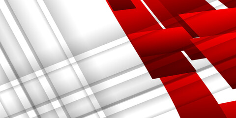 Abstract red and white geometry background