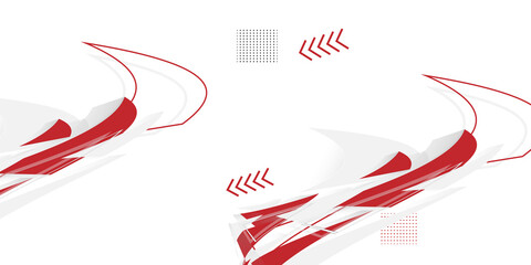 Abstract white and red background