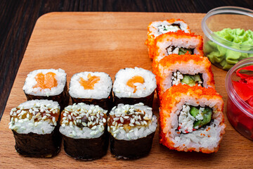 sushi with salmon