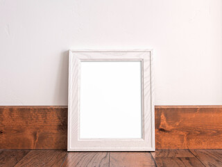 Antique White 11x14 Wood Picture Frame Mockup