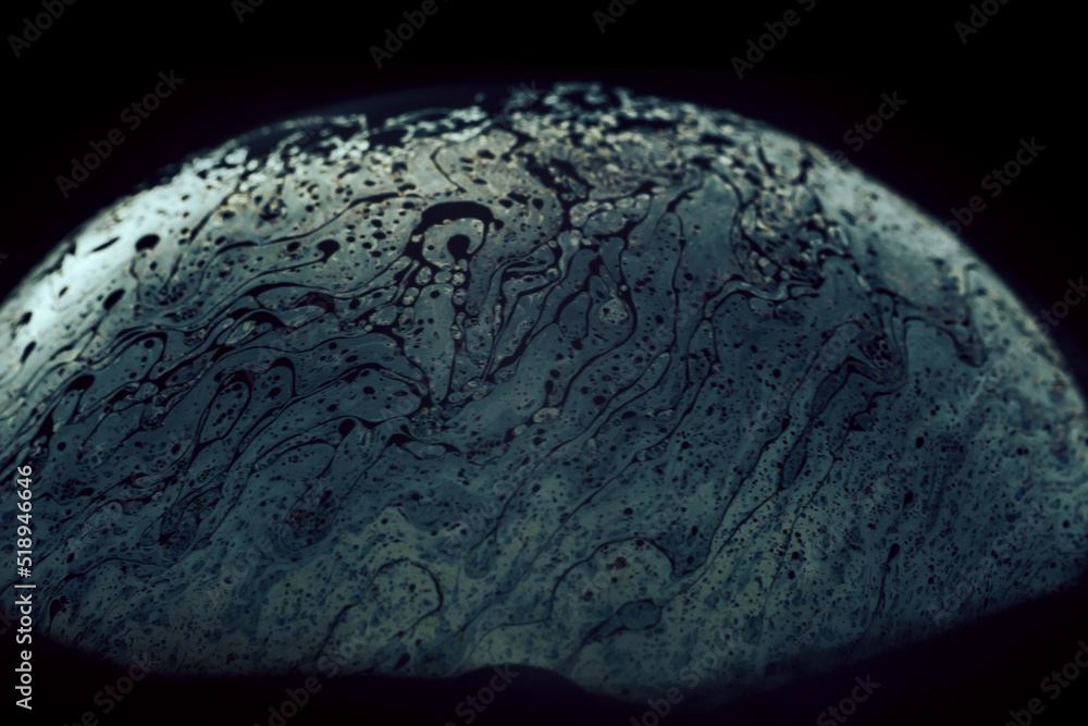 Fototapete Soap Bubble Ball abstract background texture semicircle.  Beautiful background pattern texture for designModel of Space or planets universe cosmic.