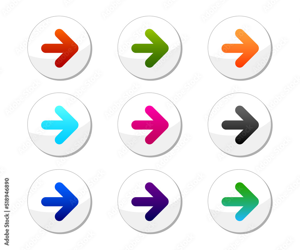 Poster arrow icon set. cursor arrow direction symbols. arrow vector collection.