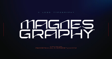 Abstract modern techno alphabet fonts. Typography urban sport, technology, fashion, digital, future creative logo font. vector illustration