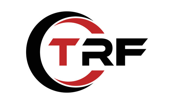 TRF three letter swoosh logo design vector template | monogram logo | abstract logo | wordmark logo | letter mark logo | business logo | brand logo | flat logo | minimalist logo | text | word | symbol