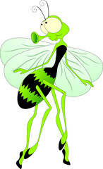 Insect fly. Funny adorable character