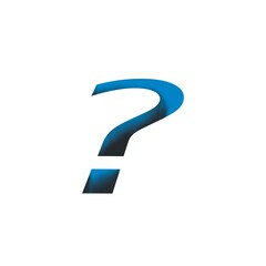 three-dimensional question mark, question