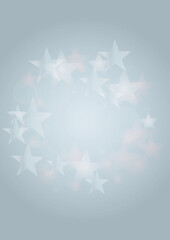 Fototapeta premium Vector Magical Glowing Background with Silver and Purple Falling Stars on Grey. Sparkle Star Sky Cover and Card Design. Glittery Confetti Frame. Christmas and New Year Poster. Baby Fairy Print.