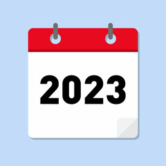 2023 calendario icono - obrazy, fototapety, plakaty