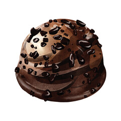 Chocolate ball watercolor vector design