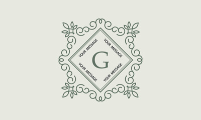 Letter G vector logo template (sign, symbol, emblem, ornament, monogram)