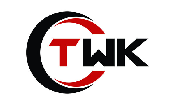 TWK three letter swoosh logo design vector template | monogram logo | abstract logo | wordmark logo | letter mark logo | business logo | brand logo | flat logo | minimalist logo | text | word | symbol
