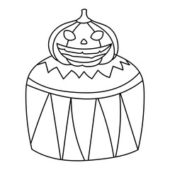 happy halloween line art doodle cute