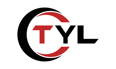 TYL three letter swoosh logo design vector template | monogram logo | abstract logo | wordmark logo | letter mark logo | business logo | brand logo | flat logo | minimalist logo | text | word | symbol
