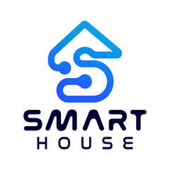 Technology House Connection Icon Logo Vector design illustration. Smart home logo icon with wireless connection concept. Trendy Smart House vector icon design for website, symbol, app, UI
