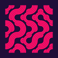 Color truchet tiling connections illustration