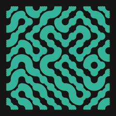 Color truchet tiling connections illustration