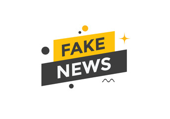 Fake news Colorful label sign template. Fake news symbol web banner.
