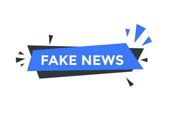 Fake news Colorful label sign template. Fake news symbol web banner.
