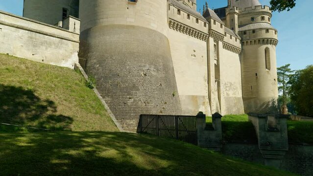 A vertical pan of the Pierrefonds castle, France