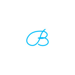 Monogram initial letter mark B logo design