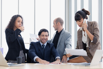 Diversity business group of people working together in office, Business group in discussion meeting