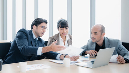 Diversity business group of people working together in office, Business group in discussion meeting