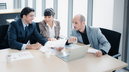 Diversity business group of people working together in office, Business group in discussion meeting