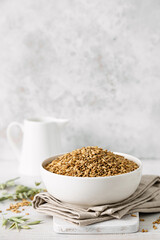 Oats. Whole grain oats with ears