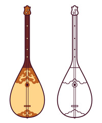 Dombra traditional Kazakh musical instrument