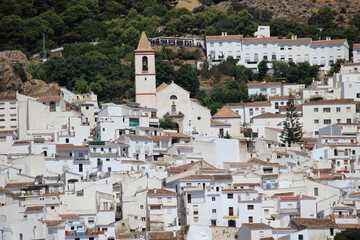 Landscape of Casarabonela, a town in the province of Malaga