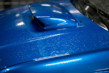 close up sport car detail, race vehicle part