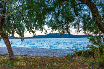 The famous beach of Agios Dimitrios in Alonissos island, Greece