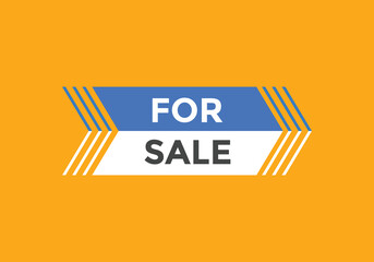 For sale text web template. Vector Illustration. 
