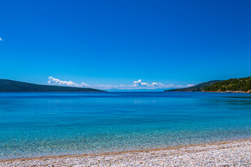 The famous beach of Agios Dimitrios in Alonissos island, Greece