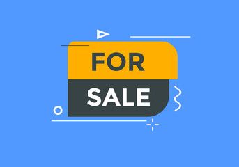 For sale button. For sale speech bubble. tag template
