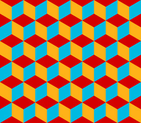 red and yellow seamless geometric pattern