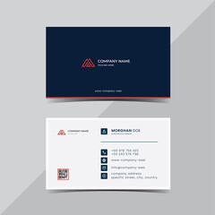 simple red and blue business card template