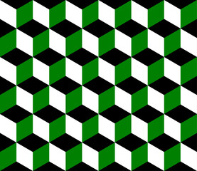 green and black seamless geometric pattern