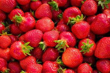 Strawberries background. Strawberry. Food background.