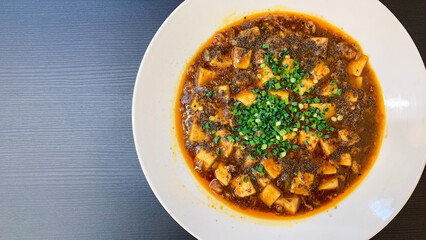 山椒の効いたピリ辛の麻婆豆腐