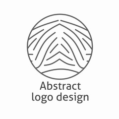 Naklejka premium Vector logo design of abstract line logo illustration style. 